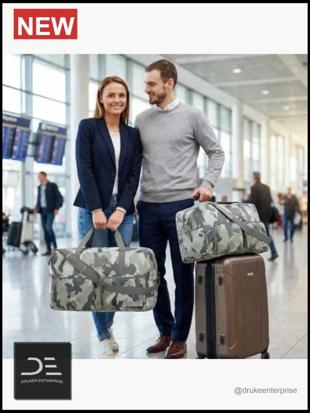 115L Foldable Overnight Duffle Bag with Adjustable Shoulder Strap for Travel Gym